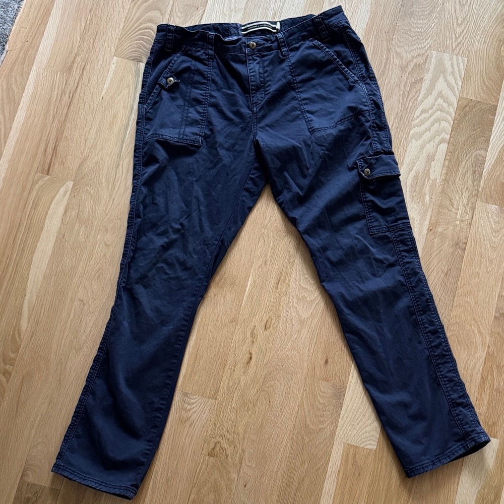 Women's Navy Cargo Pants Anthropology